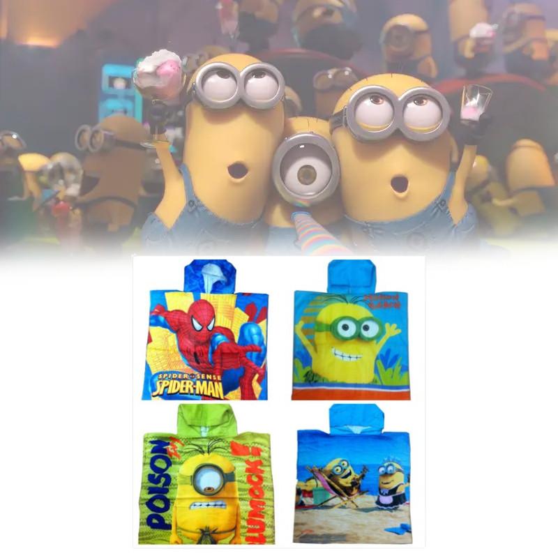 Me Cartoon Despicable Cotton Absorbent Beach Towel Hood Childrens Supplies Pool