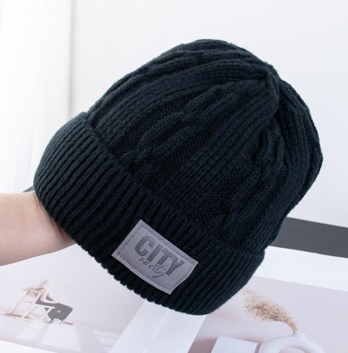 Unisex Letter Label Beanie Hat Fashion Winters Hats Male Female Outdoor Classic Keep Warm Winter Cap