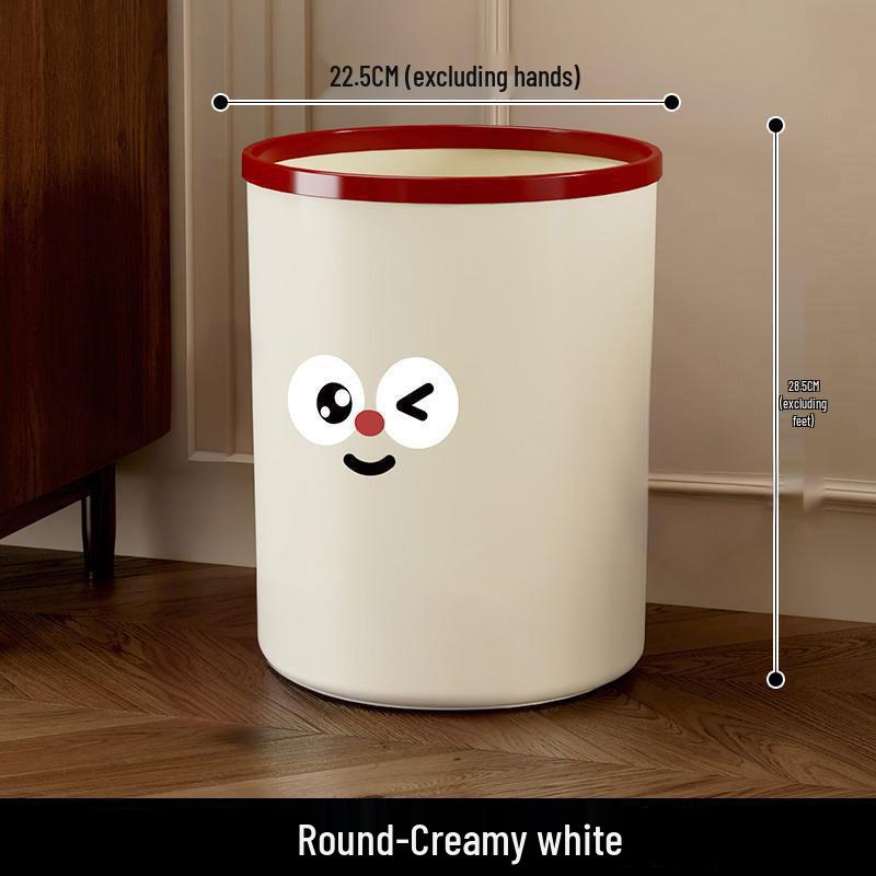 High-Capacity Cute Trash Can with Lid for Kitchen, Bedroom, Bathroom, and Living Room