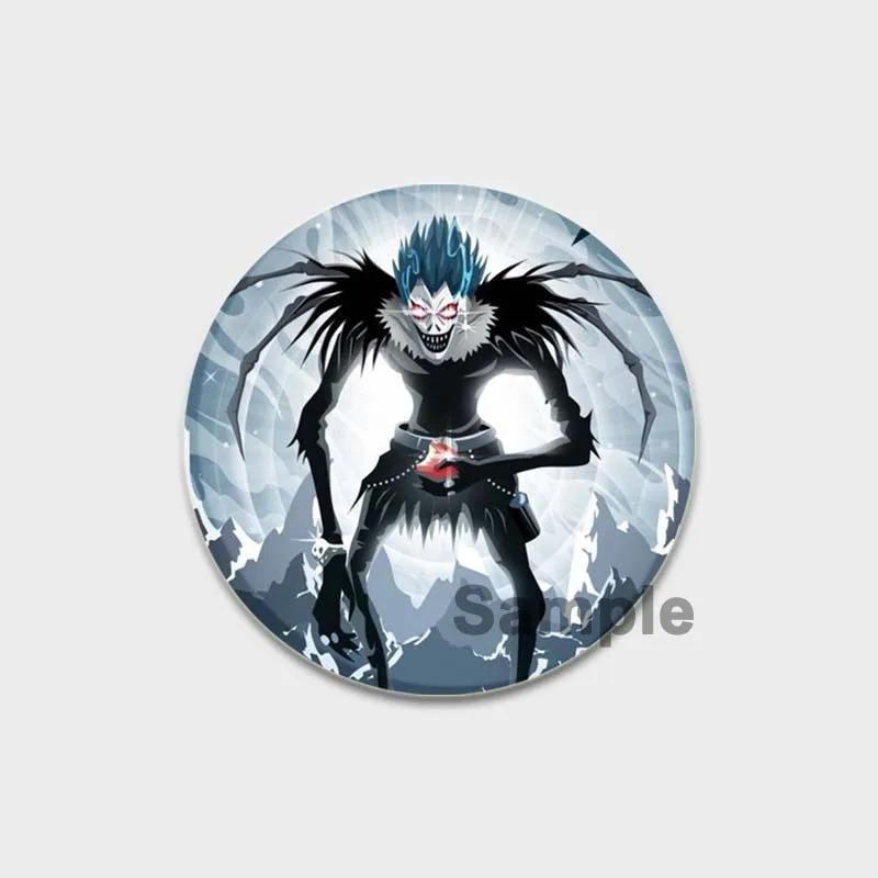 32/44/58MM Japanese Anime Death Note Enamel Pins, Round Brooch, L Killer, Yagami Light, Cosplay Badge, Backpacks Jewelry, Xmas Gifts