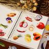 56 Real Fruits And Vegetables Transparent Pet Stickers Realistic Style Food Decorative Luggage Desktop Stickers