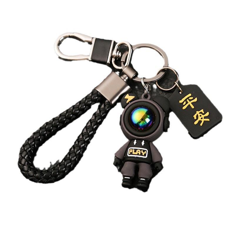 Luminous Astronaut Car & Bag Keychain - Cartoon Pendant for Couples