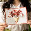3D Creative Flower Greeting Card Flower Blessing Card for Teachers Thank You Card Birthday Party Invitation Valentine's Day Gift