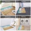 Ocean Beach Starfish Scenery Welcome Entrance Doormat Decor Kitchen Hallway Balcony Long Rug Bathroom Anti-slip flannel Foot Pad