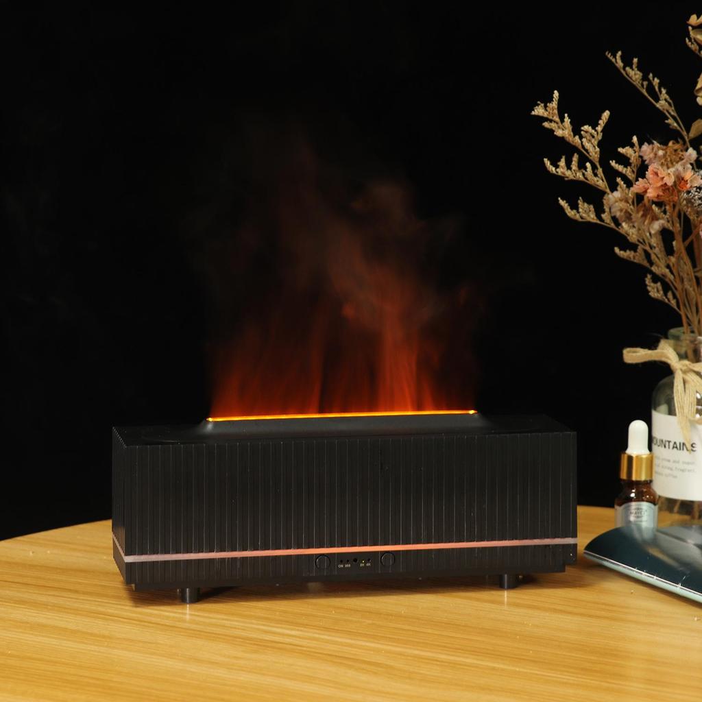 3D Flame Aromatherapy Humidifier for Home, Bedroom & Office - Quiet, Essential Oil Compatible, Desktop Air Atmosphere Enhancer