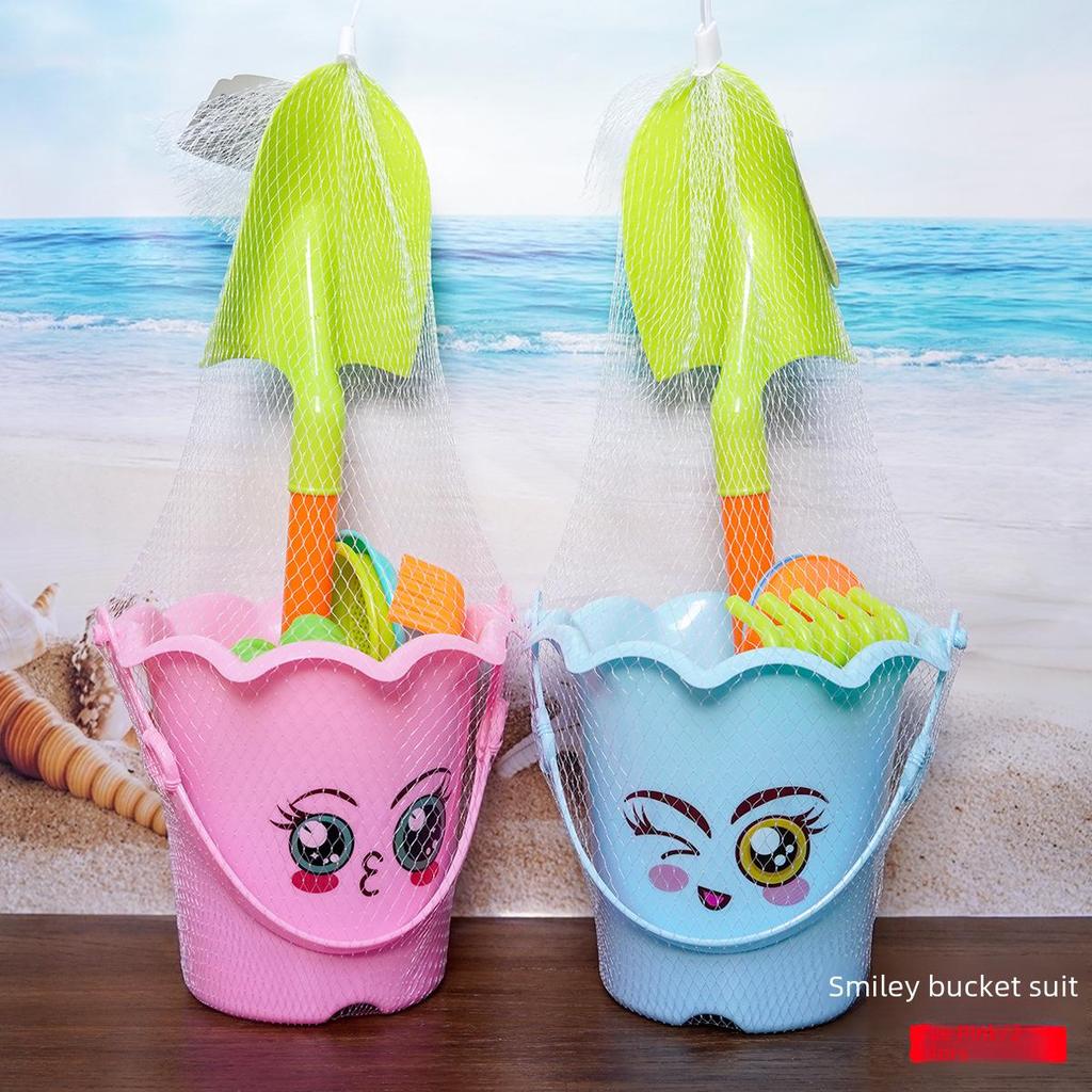 Kids' Beach Toy Set: Sand Shovel, Bucket, Digging Tools & Hourglass