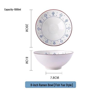 Japanese Ceramic Ramen Bowl Set