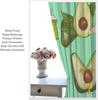 Watercolor Avocado Curtains - Summer Tropical Fruits Colorful Drink Patterns Window Treatment Room Darkening Blackout Curtains