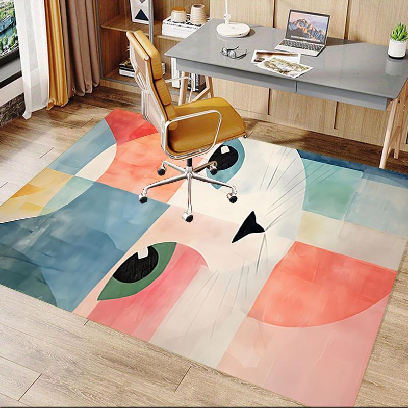 1PC cat abstract Carpet Office Rug Mat Home Decor Area Carpet Festival Gift Office desk chair carpet Longlasting Material