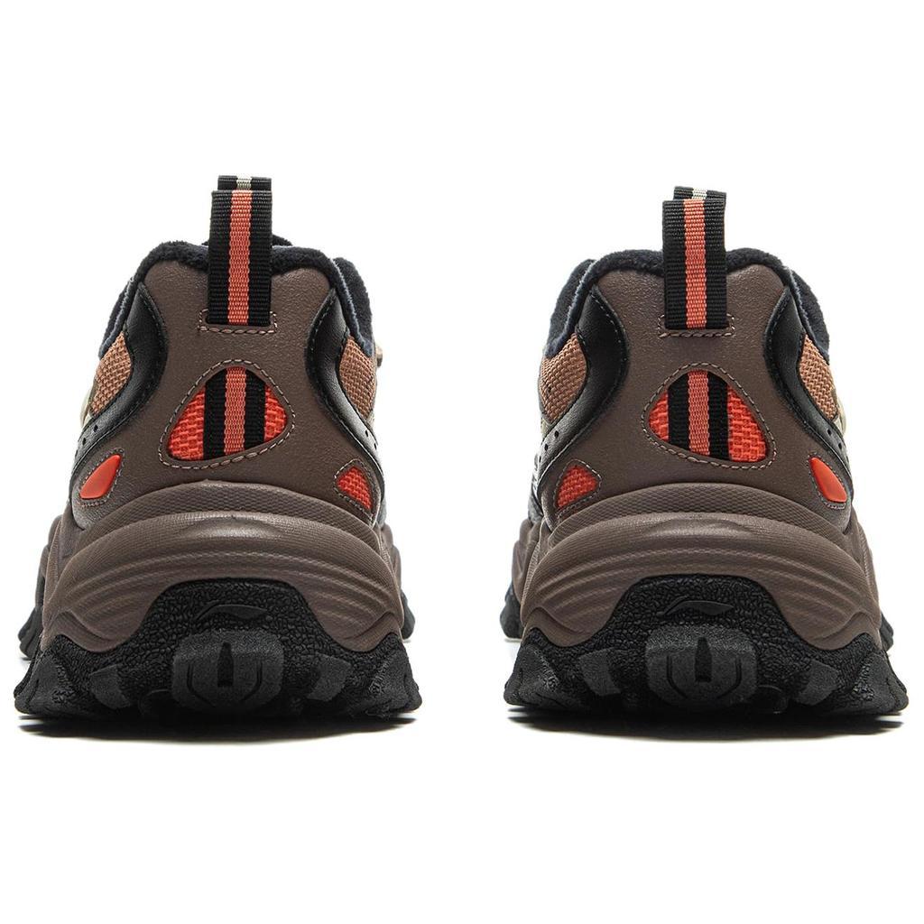 Li Ning Mountain Walking WNTR Low Synthetic Leather Nubuck Warm Comfortable Simple Durable Shock Absorption Low Top Casual Shoes AGLV167-3