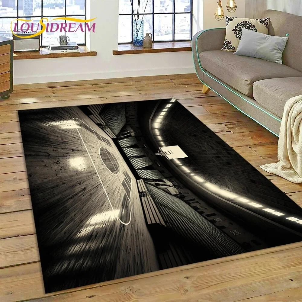 Lastest Basketball Court Frame Cartoon Rug Carpet for Living Room Bedroom Home Decor,Decoration for Sofa Doormat