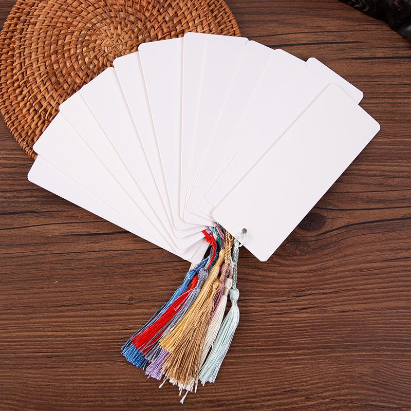 Creative DIY Bookmark Kit: Blank Cards with Embossed Dried Flowers and Leaves