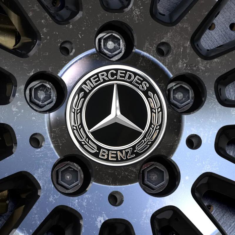 CRI14Pcs 75MM Car Wheel Center Hub Caps for Mercedes Benz GLE GLK SLK CLA CLK W203 W204 W205 W209 W210 W211 W212 AMG Car Ornaments