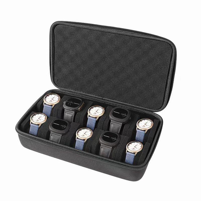 Watch Box Organizer for Men,Watch Travel Case Portable Storage Watch Display Holder for Wristwatches with anti-Move Watch Pillow