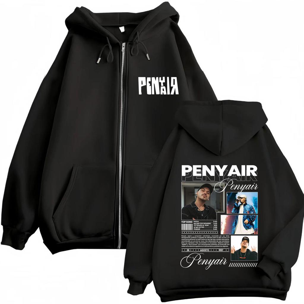 Rapper Penyair Tour Graphic Zipper Hoodie Men Women Hip-hop Sweatshirt Winter Casual Loose High Quality Zip Up Jacket Coat