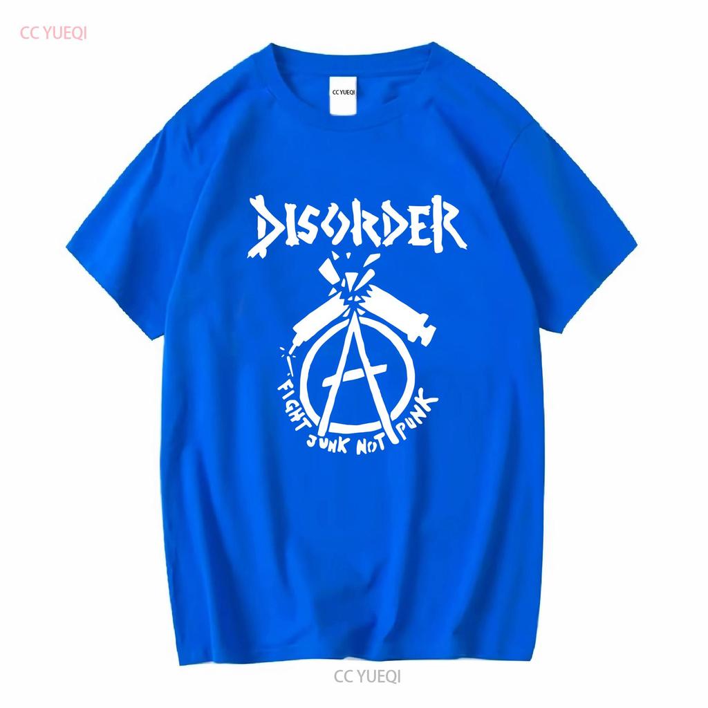 Disorder Fight Junk Thrash hardcore Punk rock band T shirt long or short sleeves vintage Washed graphic Unisex fashion Stylish