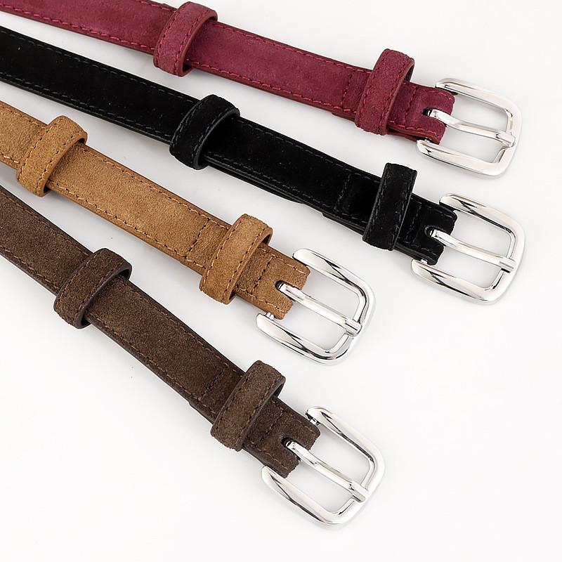 Minimalist Leather Belt For Women With Pin Buckle For Casual And Office Wear