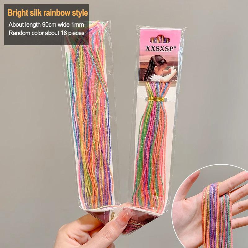 90Cm Mix Colorful 16-30Pcs Hair Braids Rope Strands For African Braids Girls Diy Ponytail Braids Women Styling Hair Accessories