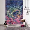 VIKAMA Psychedelic Wind Mushroom Tapestry Fadeproof Scifi Wall Wall Hanging Game Room Escape Room Music Festival Wall Tapestry