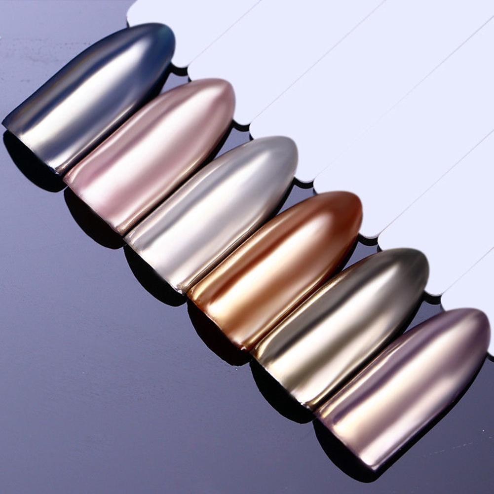 0.5g Mirror Silver Nail Powder Dust Glitter Shinning Chrome Pigment Manicure