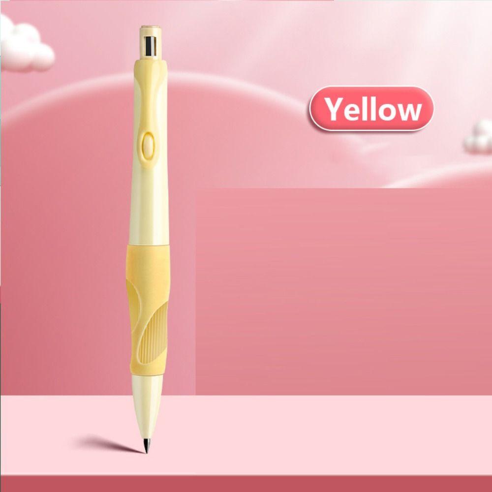 

0.5/0.7/0.9/2.0mm Mechanical Pencil 2B Lead Propelling Pencil High Quality Movable Pencil Students 2.0mm-Yellow