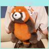 Mochila de Pelúcia Panda He Hua com Design de Animal Cartoon Para Crianças e Colecionadores
