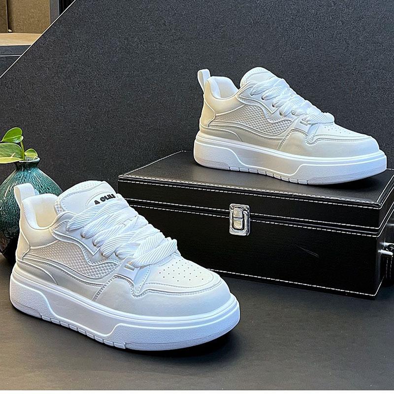 Summer breathable mesh new sports and leisure shoes thick baseplate shoes 39 белый