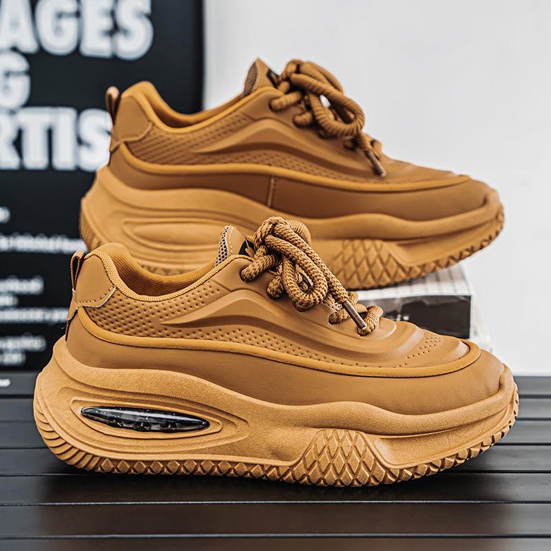 

2025 new four seasons ins trendy men s shoes low-top color matching European station dad shoes thick-soled heightening casual shoes 46