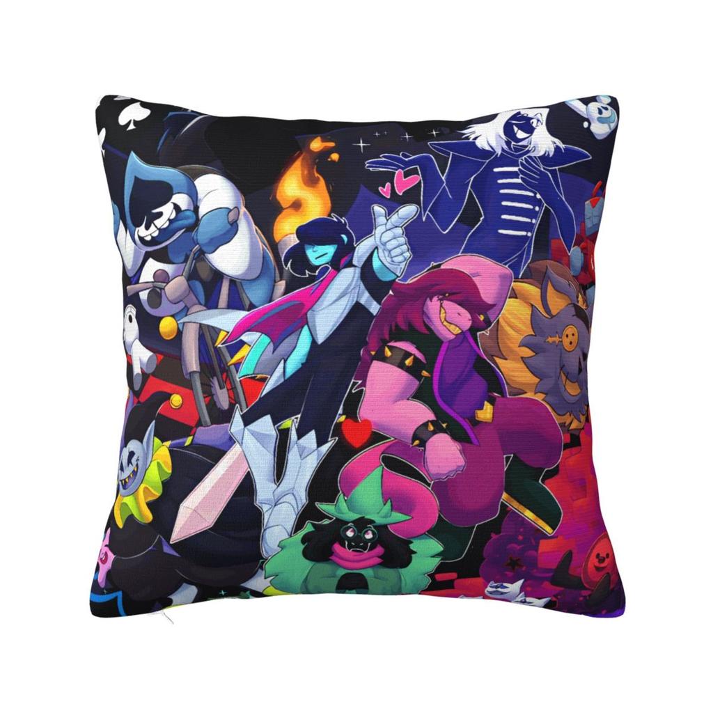 Funda de almohada del juego Spamton de Deltarune, funda de almohada linda y divertida, funda de cojín suave con estampado gráfico para silla de sala de estar