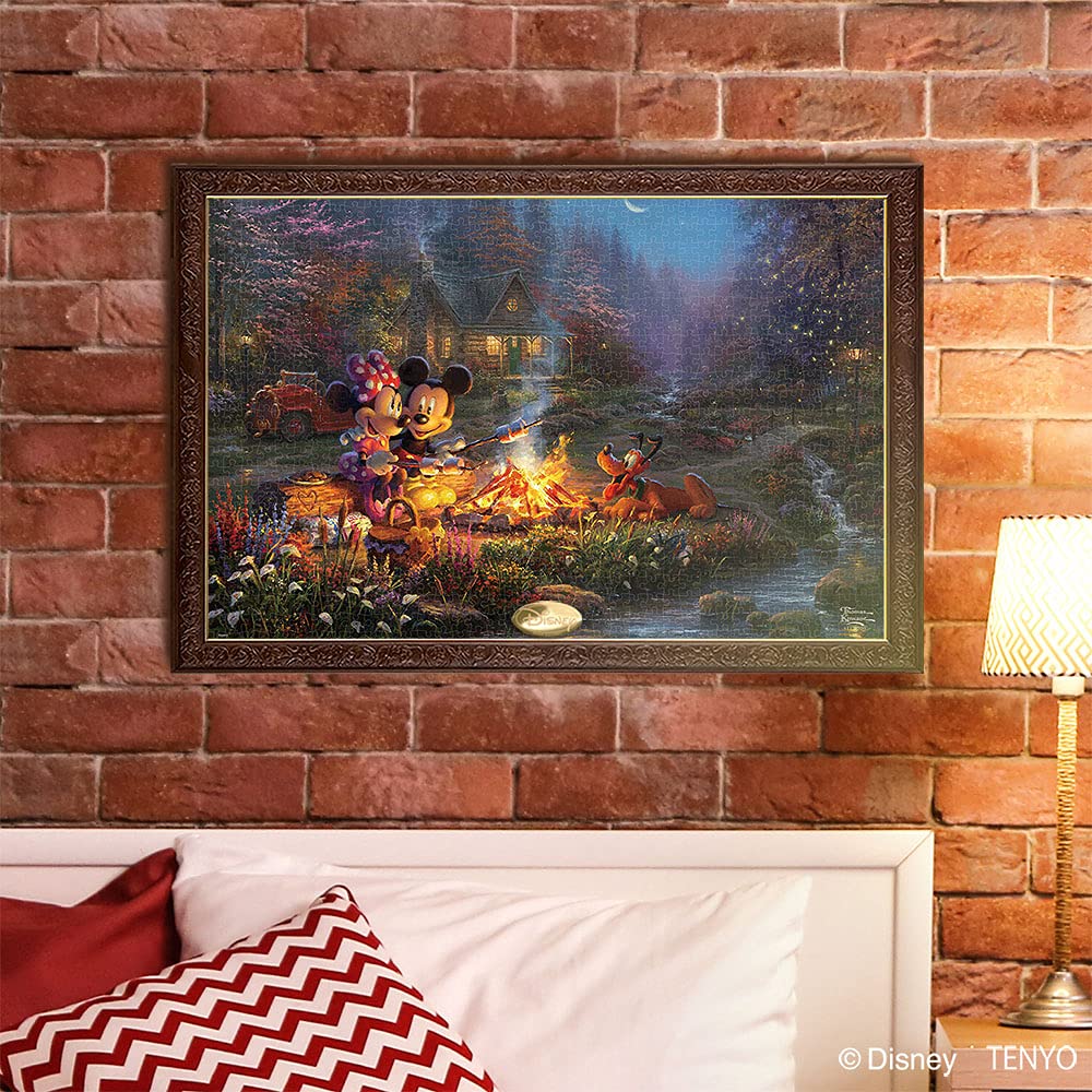 Tenyo [Made in Japan] 1000 Piece Jigsaw Puzzle Disney MICKEY AND MINNIE SWEETHEART CAMPFIRE (51x73.5cm) D-1000-079 Comes with Glue, Spatula, and