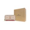 New COACH Zip Around Coated Canvas Wallet Small Women's Beige CAO88-IMSAS