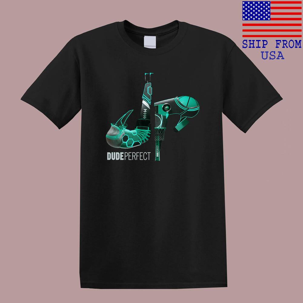 Dude Perfect Youtuber Vlogger Men#039;s Black Size S5XL Unisex T-Shirt S