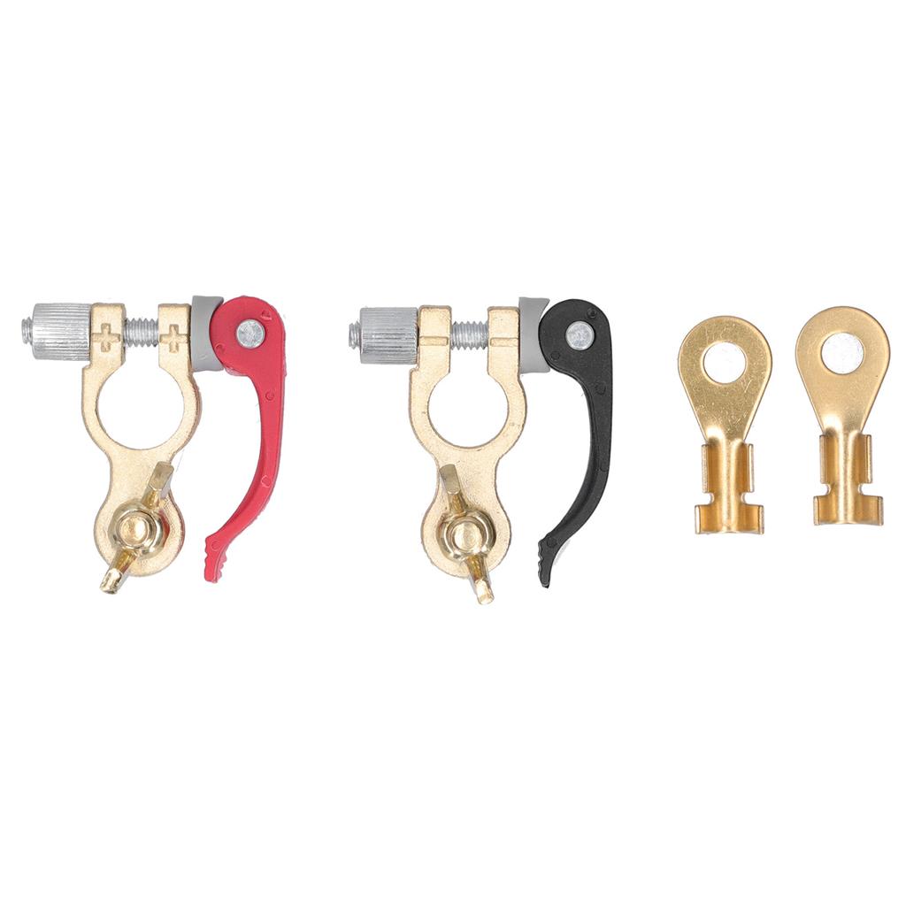 Quick Disconnect Battery Terminal Clamp Shut Off Connectors with Lug for 12V 6V 24V Boat Race Car