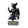 Middle Finger Muscle Dog Doorbell Vintage Puppy Welcome Door Bell Home Office Entrance Decorative Bell Pet Lover Gift