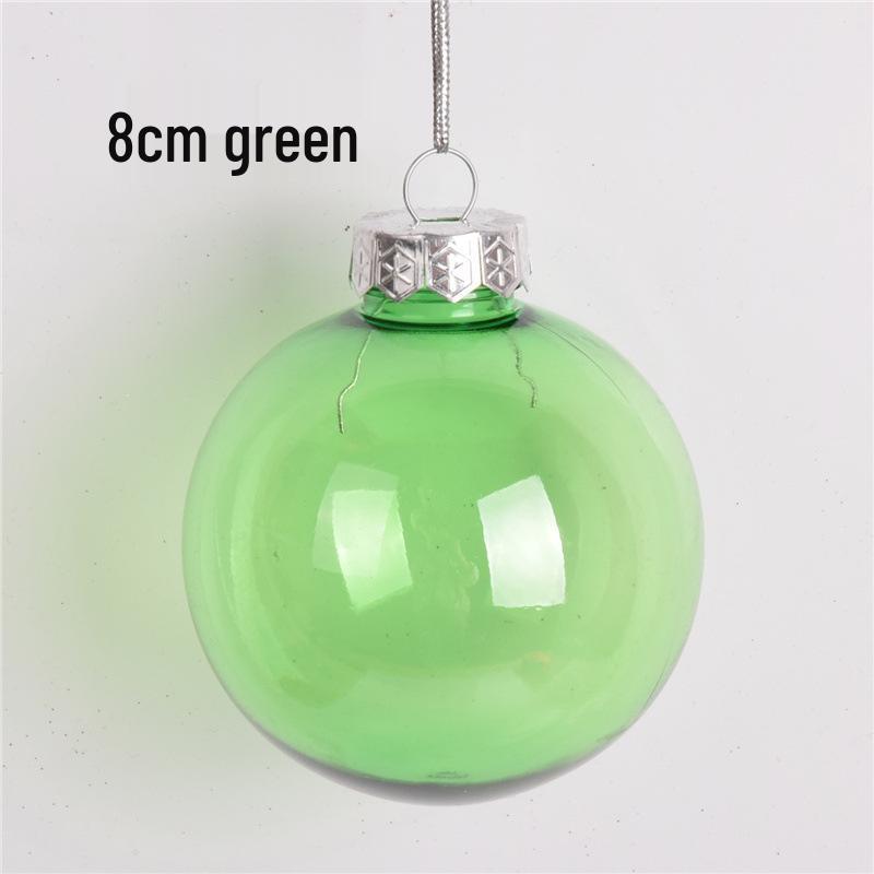 Acrylic Feather Transparent Christmas Ornament Ball