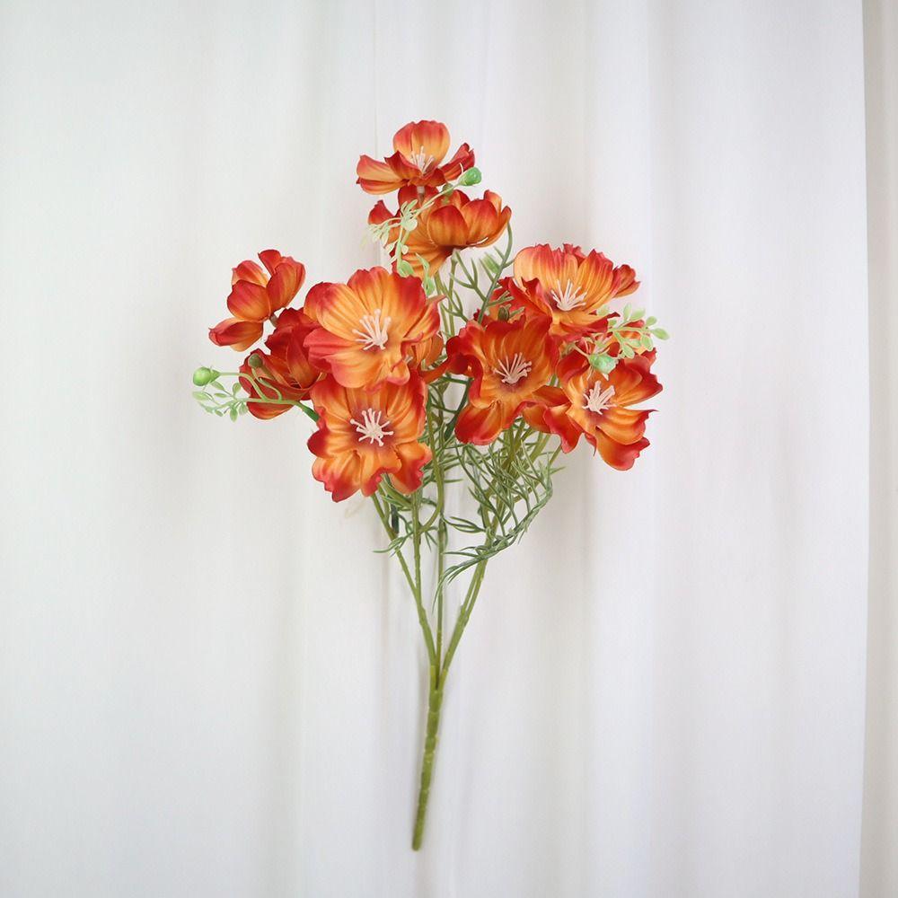 New Silk Cloth Fake Flower DIY Floral Materials Realistic Flower Bouquet Soft Simulation Flowers Photography Props