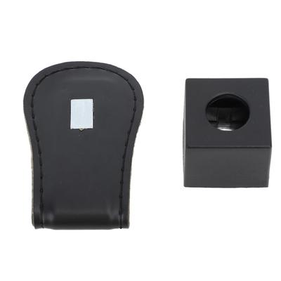Magnetischer Pool Queue Kreidehalter mit PU-Leder Gürtelclip Billardzubehör Einfache Einrichtung