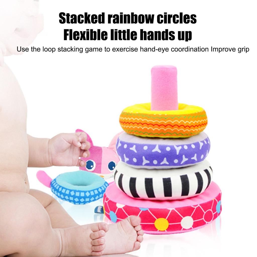💰Kaufe Regenbogen Stapelringe Spielzeug | Säugling Soft Ring Stacker,  Babys Plüsch stapeln Spielzeug Set | Sensorische Entwicklungsrasseln für  Kleinkinder, Neugeborenes Stofftier zum besten Preis im Online-Shop bei Joom
