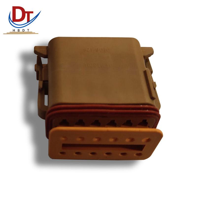 Automotive 12-Pin DT06-12SD Connector Housing Orange Plastic Shell 12 PIN Connector