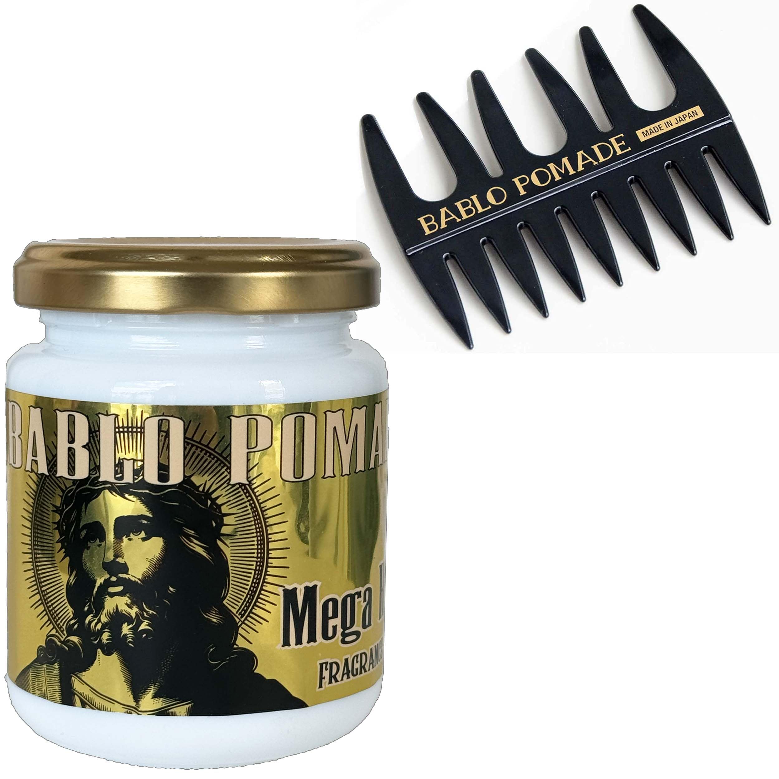 

BABLO POMADE Мега Фиксация Сетка-расческа Супер Жесткая Большой Объем Волосы 120г Мужская Помада, Без отдушки, Укладка, Бриолин, На водной основе, Бриолин, золотой