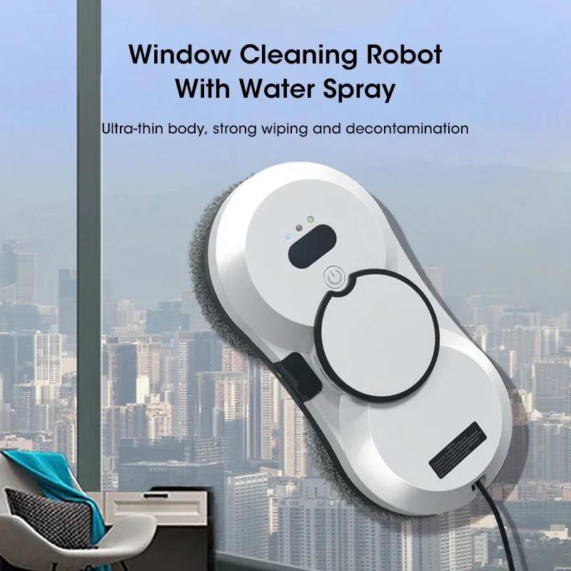 Household Robot Vacuum Cleaner Window Cleaning Robot Window Water Spray Cleaner Remote Control Electric Glass Limpiacristales