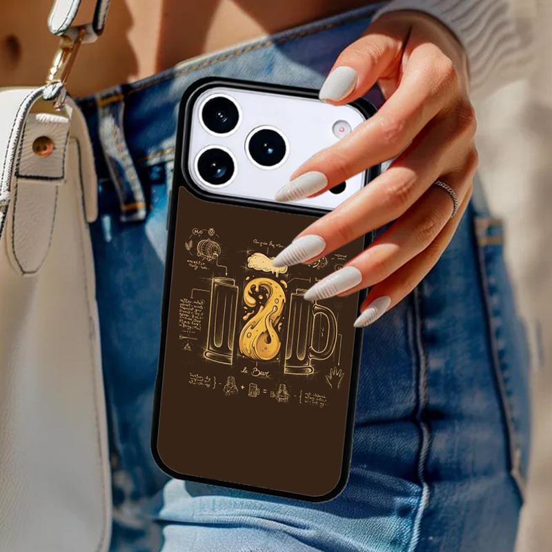 Beer Alcohol Phone Case For iPhone 17 Air 14 15 13 12 Max Cover For Apple 14 15 16 16e 11 Pro Max Plus Coque