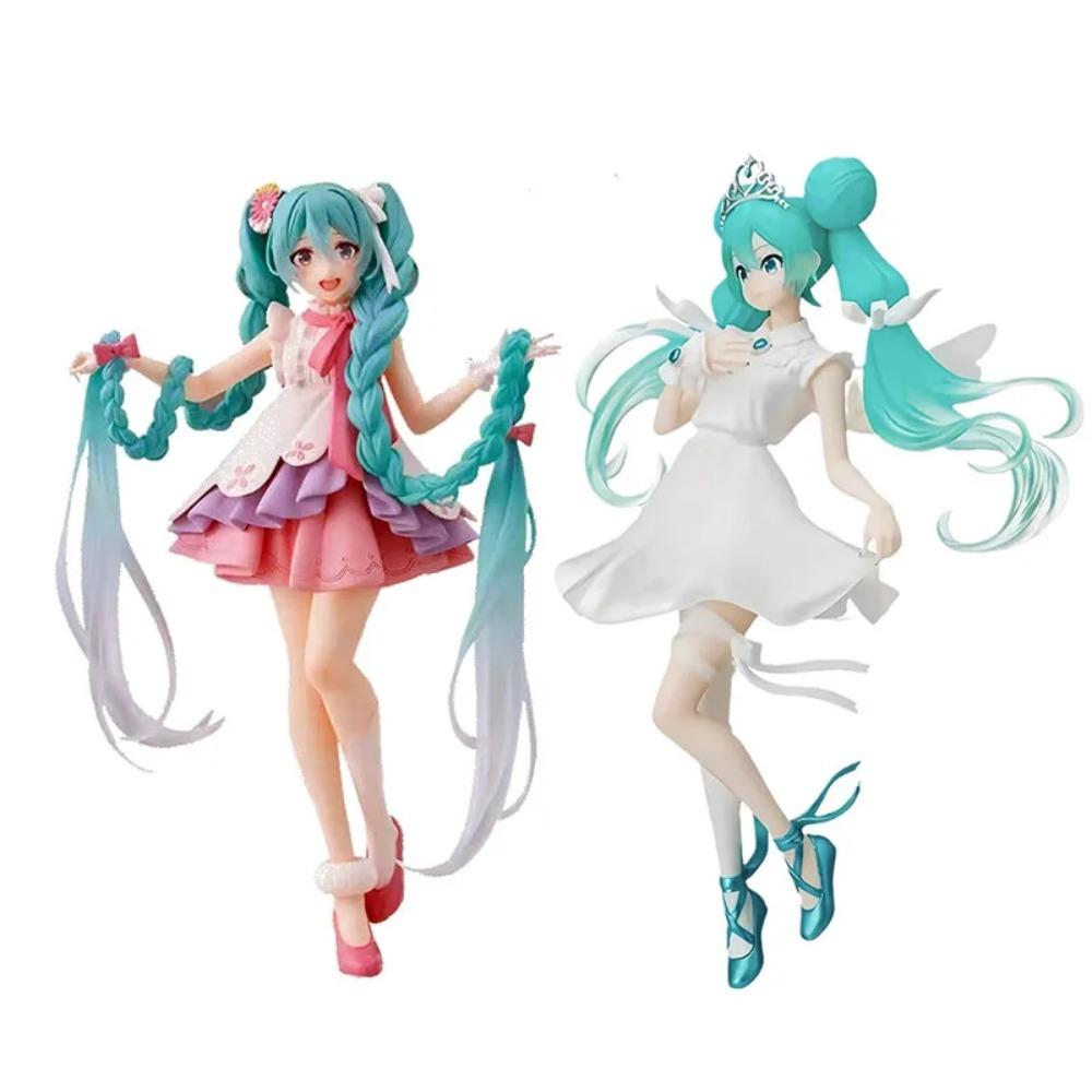20cm Anime Hatsune Miku Figure Virtual Singer Manga Statue Figurines Model Toys Computer Desk Cake Decoration Kawaiii Toy Gift