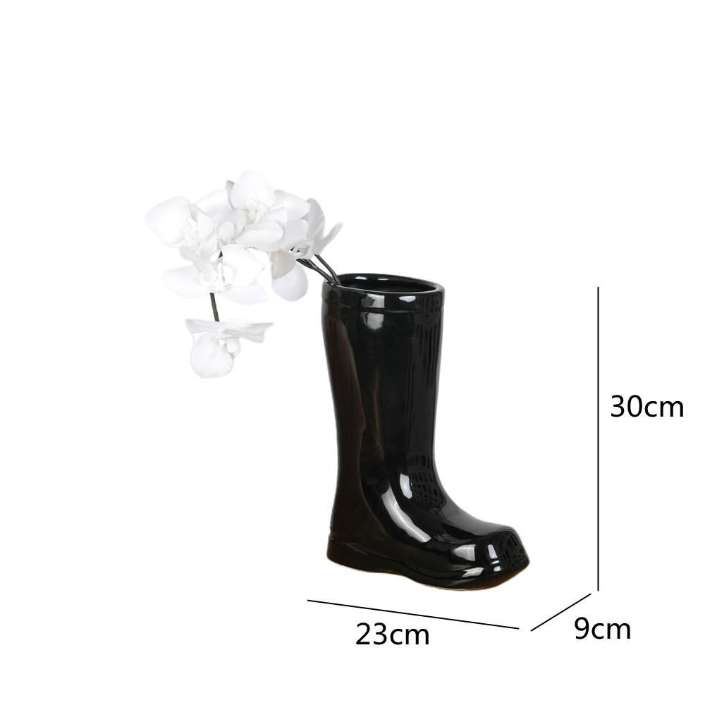 Creative Ceramic Vase Boots Shoe Flower Arrangement Hydroponics Accessories Flower Vase Porcelain Ornaments Home Decoration