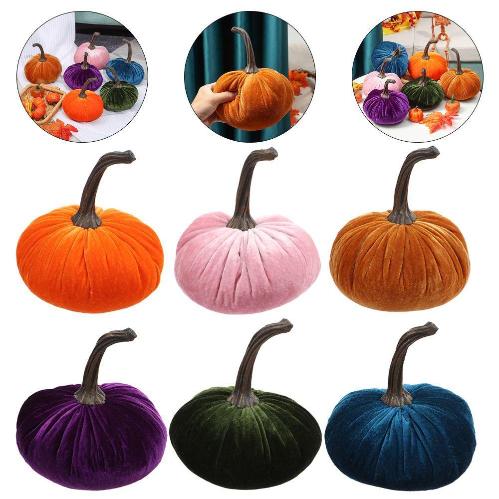 Cute Halloween Exquisite Pumpkins Decor Throw Pillows Velvet Pillow Soft Pumpki