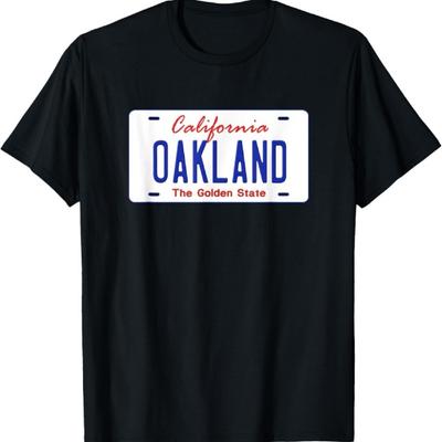 Oakland Kalifornien Nummernschild T-Shirt