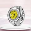 Fashion Mini Quartz Watch Clock Finger Rings for Men Women Elastic Strap Punk Gothic Couple Roman Ring Jewelry Gift