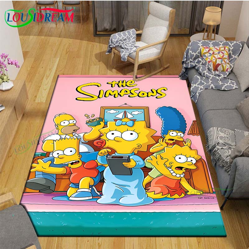 

Hot Cartoon TV Role Printed Carpet Outdoor Rug Area Rug Non-slip Carpet Bedroom Decor Carpet for The-A-Simpsons Room Gift 40x 60cm