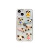 Cartoon puppy mobile phone case for Iphone16Promax transparent Epoxy Apple 15 sequins 17 women's models