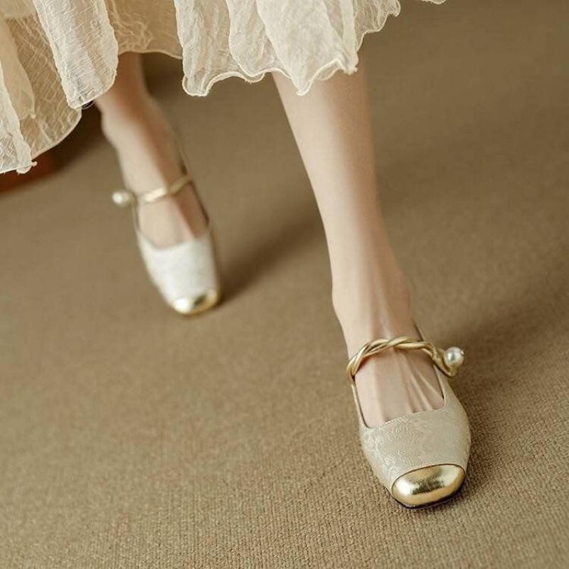 Women S Retro Versatile Mary Jane Shoes Lightweight Casual Shoes